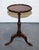 Flamed Hardwood Piecrust Top Side Table For Sale - Image 4 of 11