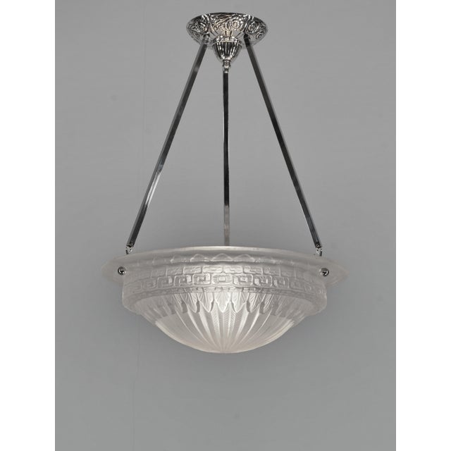 Charles Schneider French Art Deco Pendant Light by Charles Schneider 1930 France For Sale - Image 4 of 8