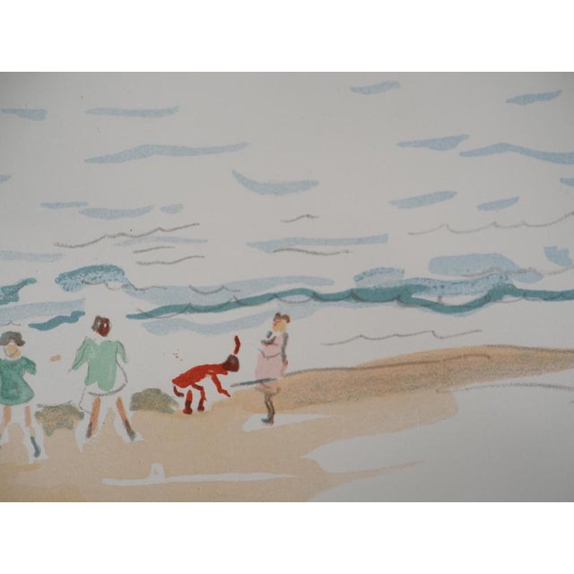 Albert Marquet, Children on the Beach, 1947, Original Color Lithograph For Sale - Image 5 of 8