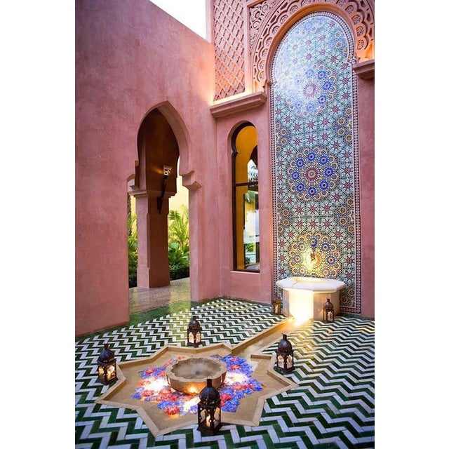 Moroccan Square Tole and Clear Glass Candle Lantern For Sale - Image 10 of 18