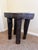 Contemporary Antique Hand-Carved Wood and Iron Side Table With Sculptural Primitive Form For Sale - Image 3 of 14
