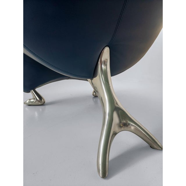Blue Papageno Armchair by Jan Armgardt for Leolux, 2010s For Sale - Image 8 of 11