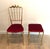 1940s Italian Brass Chiavari Chair and Stool, Seats Covered in Red Velvet- 2 Pieces For Sale - Image 6 of 12