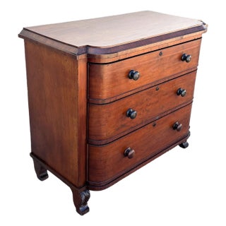 Late 19th Century Victorian Queen Anne Lowboy Dresser With Sculpted Front For Sale