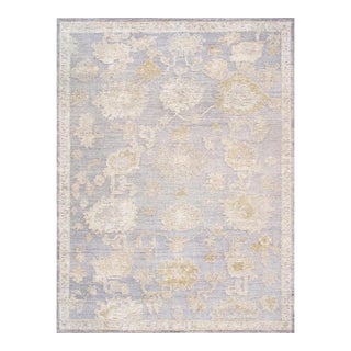 Oushak Wool Grey Area Rug, 9' 1'' X 10' 3'' For Sale