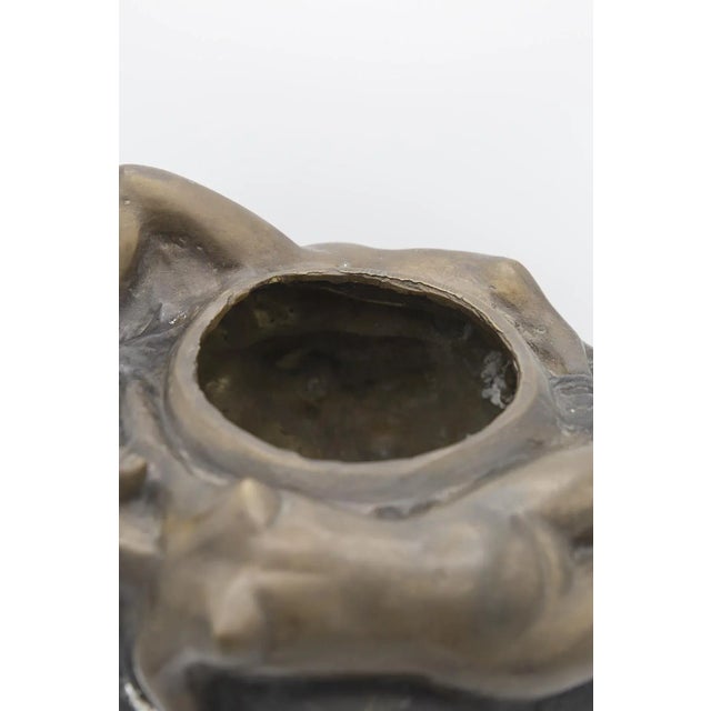 Metal French Art Nouveau Bronze Vase, 1890s For Sale - Image 7 of 9