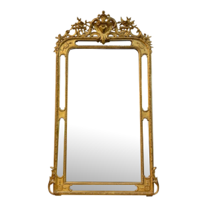 French Louis XVI Etched Mirror