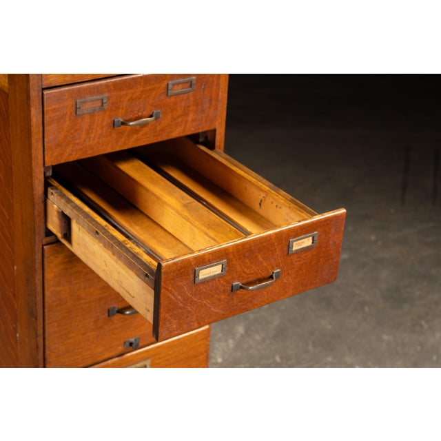 Early 20th Century Quartersawn Oak File Cabinet by Browne-Morse For Sale - Image 9 of 11