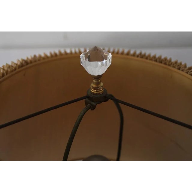 Textile Vintage White Glazed Ceramic Lamp With Pineapple Design For Sale - Image 7 of 8