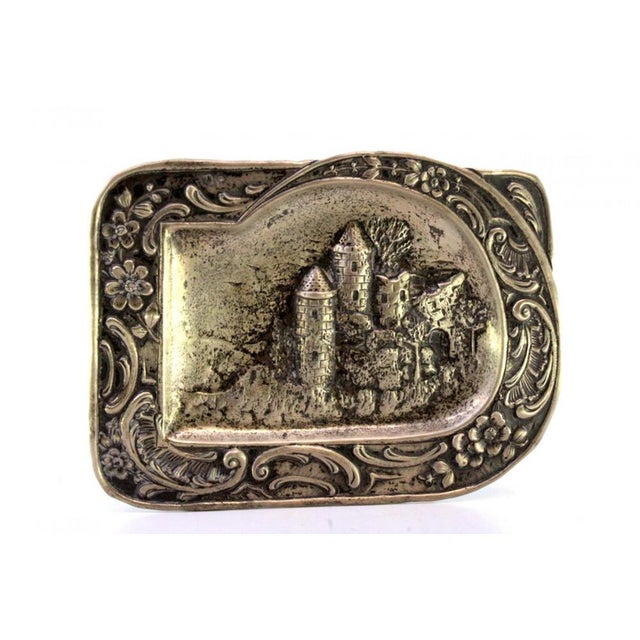 Silver Ring with Raised Floral Motifs, in Very Good conditions. Designed 1890 to 1919 This piece has an attribution mark,...