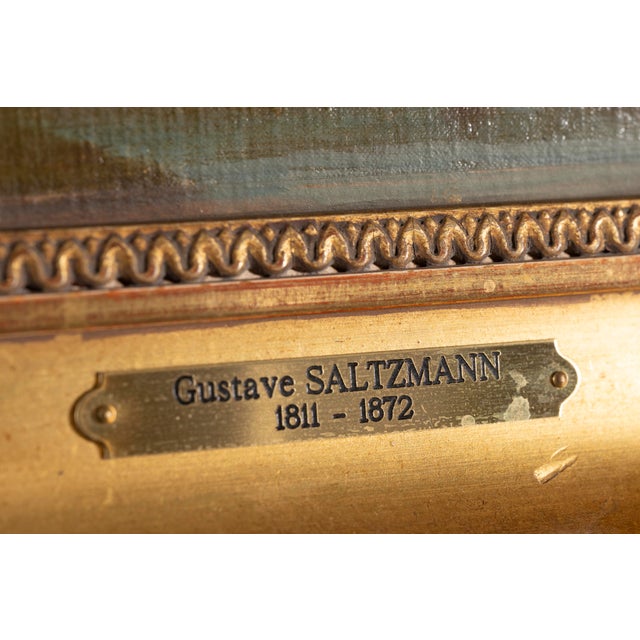 Gustave Saltzmann, Campagna Romana (Roman Countryside), Oil on Canvas For Sale - Image 9 of 16