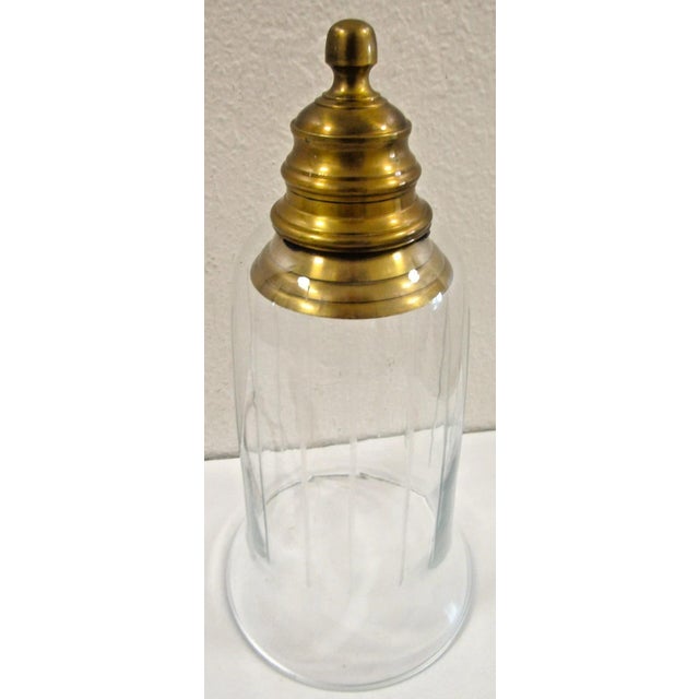 Antique Brass Hurricane Wall Candle Sconce Pair Attributed to Virginia Metalcrafters For Sale - Image 15 of 18