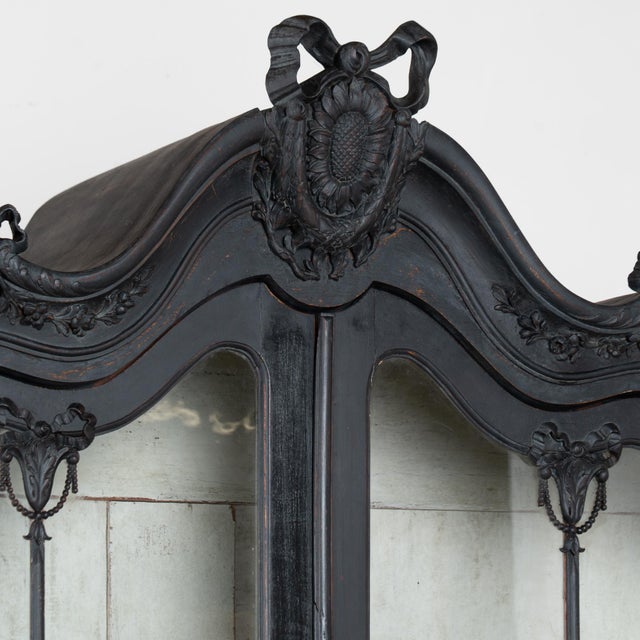 Early 20th Century Early 20th Century Swedish Oak Vitrine Display Cabinet Bookcase For Sale - Image 5 of 12