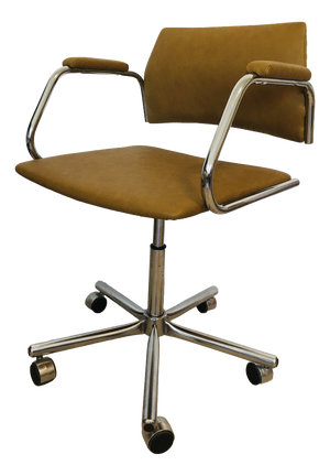 Vintage Mustard Office Desk Chair by Kovona, 1970s