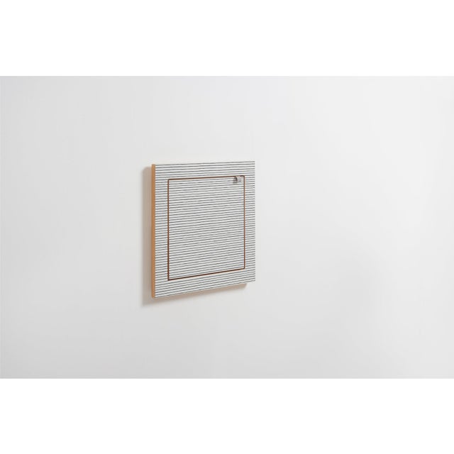 Contemporary 40×40-1 Fläpps Shelf with Watercolor Stripes by Kind of Style for Ambivalenz For Sale - Image 3 of 5