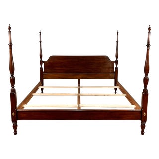 Henkel Harris Solid Mahogany King Poster Bed For Sale