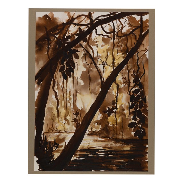 Jacques Noury, Below, Watercolor For Sale