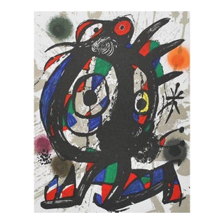 Joan Miro Original Lithograph V3-1 Mourlot 1977 For Sale