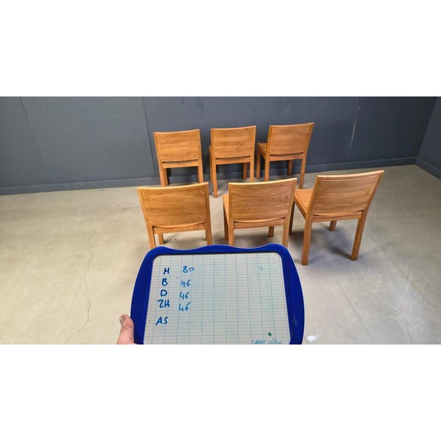 Vintage Teak Dining Chairs, 1980s, Set of 6 For Sale - Image 6 of 16