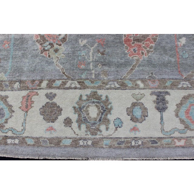Gray Large Turkish Modern Oushak Rug by Keivan Woven Arts 10'3 X 13'8 For Sale - Image 8 of 13