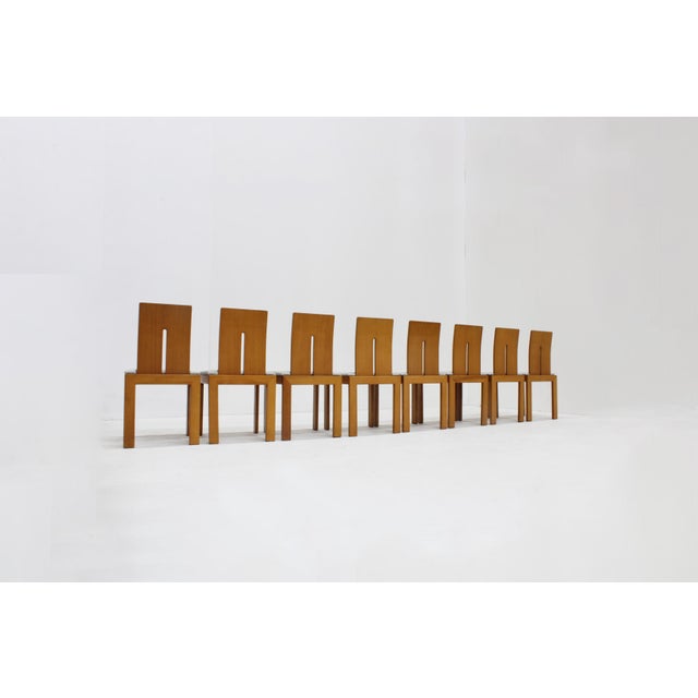 Vintage Italian Dining Room Chairs, 1980s, Set of 8 For Sale - Image 3 of 11