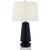 Modern Chapman & Myers by Visual Comfort Signature Parisienne Medium Table Lamp in Denim with Linen Shade For Sale - Image 3 of 3