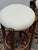 Cream Dark Walnut + Boucle Counter Stools, Pair For Sale - Image 8 of 12