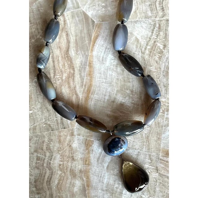 Vintage Jane Diaz Gemstone Beaded Necklace For Sale In West Palm - Image 6 of 13