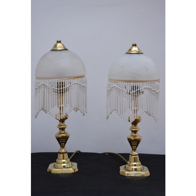 Victorian Brass Table Lamps, 1870, Set of 2 For Sale - Image 4 of 15