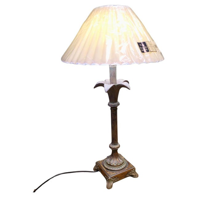 Copper Arts and Crafts Simulated Copper and Brass Table Lamp, 1960 For Sale - Image 8 of 8