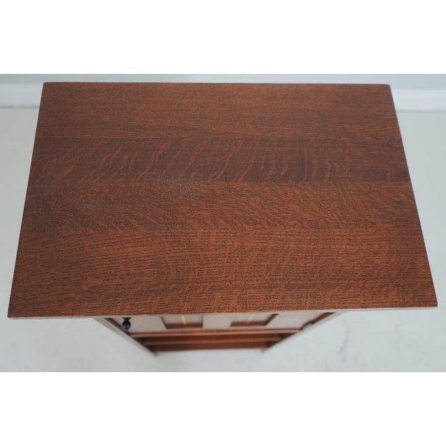 Brown Stickley Harvey Ellis 1 Door Inlaid Cabinet For Sale - Image 8 of 17