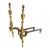 Vintage Pair Federal Style Solid Brass Fireplace Andirons For Sale