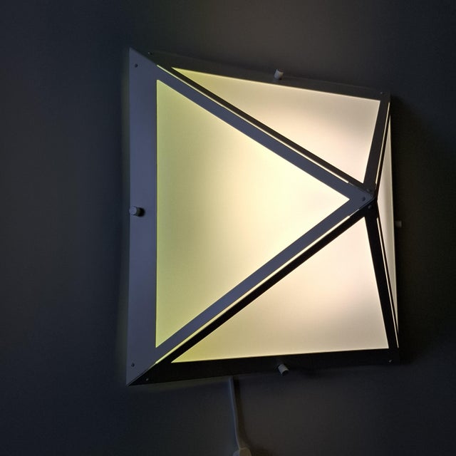 Pyramid-Shaped Wall Light from Glashütte Limburg, 1970s For Sale - Image 6 of 17