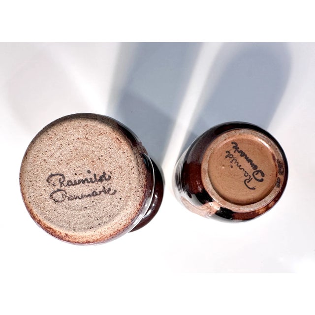 Ceramic Modern Danish Studio Ceramic Art Vases from Ravnild Denmark, 1970s, Set of 2 For Sale - Image 7 of 9