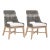 Tapestry Grey Mahogany Dining Chairs, White Speckle Stripe & Dove Rope, Set of 2 For Sale - Image 13 of 13