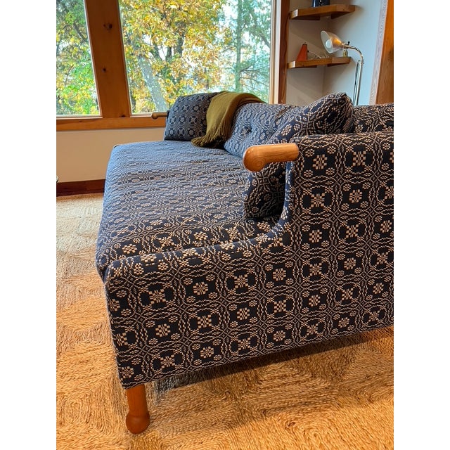 2020s Blue Patterned BDDW Sofa For Sale - Image 5 of 7