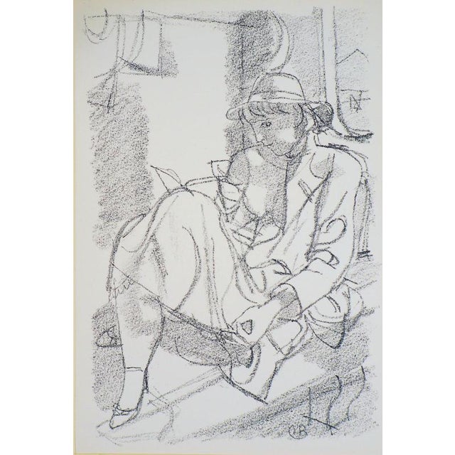 Maurice BARRAUD (1889-1954) Reading Original color lithograph Signed in the plate On Vellum 12 x 18 cm (c. 5 x 7 inches)...