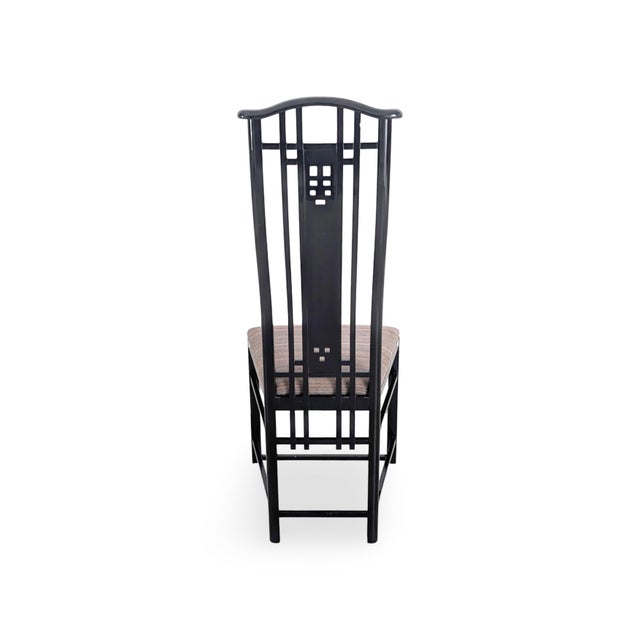 Black Chairs by Umberto Asnago for Giorgetti, Italy, Set of 3 For Sale - Image 6 of 11