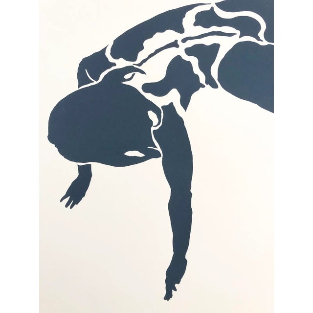 1970s Mid Century Silk Screen Print Nude by Frank Herz 1975 For Sale - Image 5 of 6