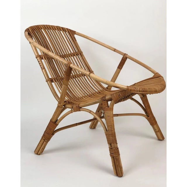 Mid-Century Italian Bamboo Garden Coffee Table & Chairs, 1960s, Set of 3 For Sale - Image 13 of 18