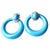 Modern 14KYl Gold Door Knocker Clip-on Earrings With Turquoise & Diamond 66.46ct Status:Published - Marketplace, Pair For Sale - Image 3 of 9