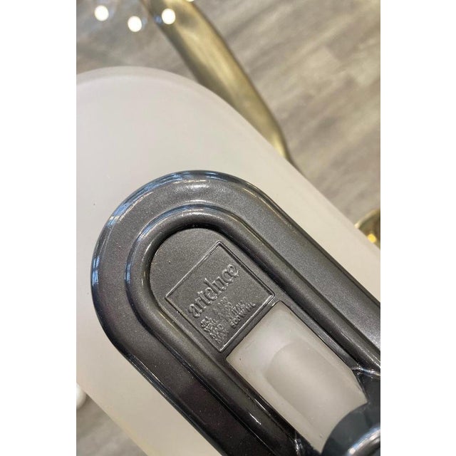 Metal Jill Wall Sconces in Frosted Glass and Steel from Arteluce, 1970s, Set of 2 For Sale - Image 7 of 13