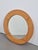 Vintage Scandinavian Pine Wood Round Mirror, 1970s For Sale - Image 4 of 9