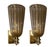 Striking set of six Clear Murano glass wall sconces in the iconic fazzoletto (handkerchief) form, crafted in Italy in the...