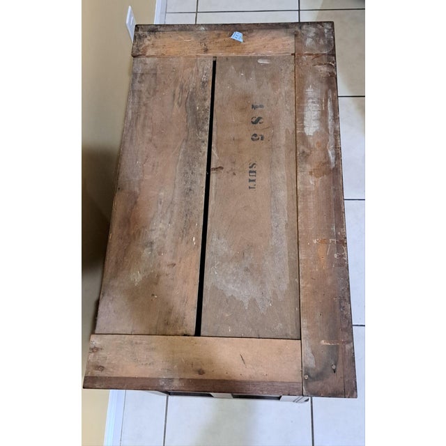 Brown Antique Eastlake Victorian Burl Walnut Taupe Marble Top Washstand C1890s For Sale - Image 8 of 12