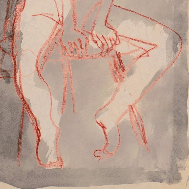 1960s 'Seated Woman' by Janet Ament De La Roche, Académie De La Grande Chaumière, Museum of Modern Art, San Francisco Art Association For Sale - Image 5 of 7