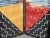 Beautiful folding screen art piece made by Arthur Drooker in 1991 and part of his "Photo-Quilts" work or collection. These...