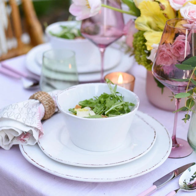 Modern Melamine White Stacking Bowl For Sale - Image 3 of 6