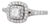 0.81ctw Round Diamond Halo Engagement Ring 14k White Gold Sz 6.25 Cathedral Band For Sale