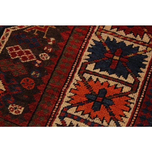 1990s 1990s Antique Baku Vintage Wool Rug - 4'2'' X 6'7'' For Sale - Image 5 of 9